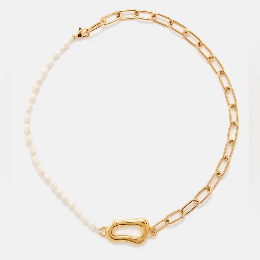 Alona 18k Gold-Plated Pearl Necklace